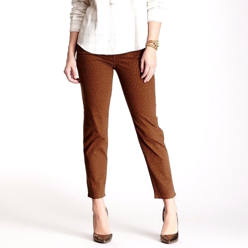 NYDJ P30610DTP25 Alisha Jaguar Print Pants Sz 0P